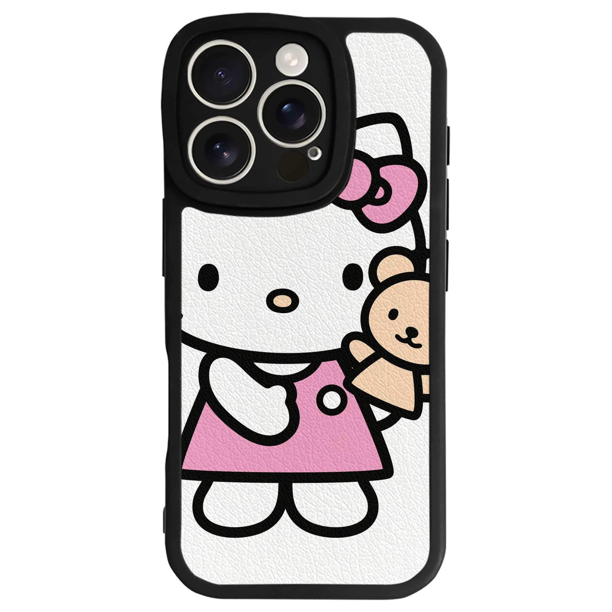 （画像用） Hello Kitty ハローキティ 【iPhone 16シリーズ対応】シリコンスマホケース（レザー調） 材質：シリコン